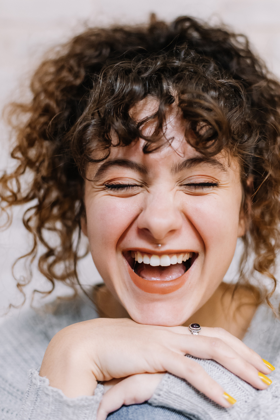 Smiling Woman With Brown Hair